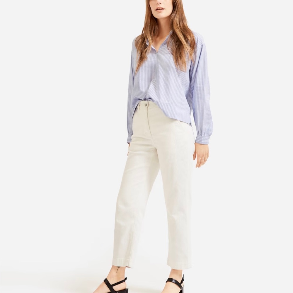 Everlane Corduroy Straight Leg Cropped Pants